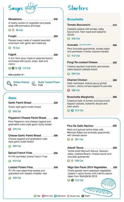 Menu at House of Migo, Noida