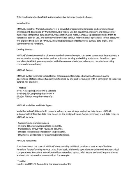 Image result for MATLAB Computer Programming