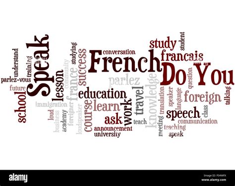 Do You Speak French, word cloud concept on white background Stock Photo ...