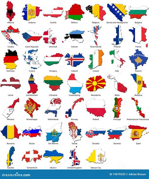 World Flags - Country Border - European Set Royalty Free Stock Photo ...