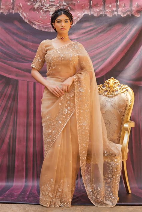 Pure Tissue Sarees Collection with Embroidery | Geroo Jaipur