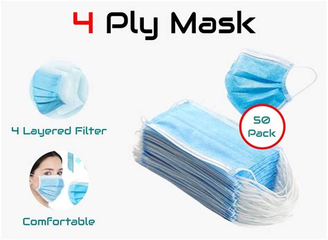4 ply disposable surgical face mask - 50's pack – Fishman Healthcare
