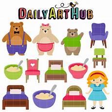 Goldilock And The Three Clipart by Goldilocks And The Three Clip Set Daily Hub Goldilock And The Three Clipart