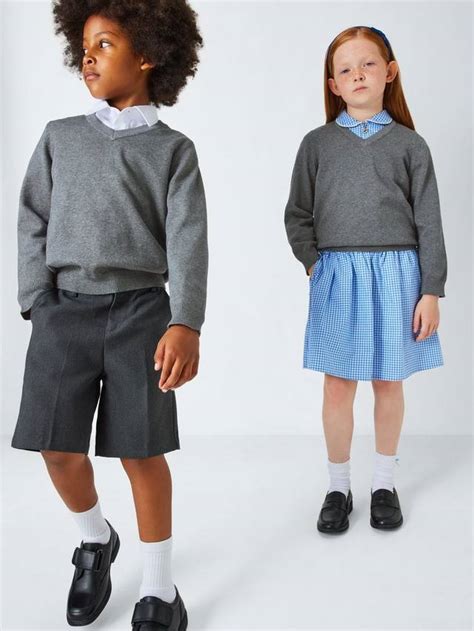 John Lewis Unisex V-Neck School Jumpers, Pack of 2, Grey