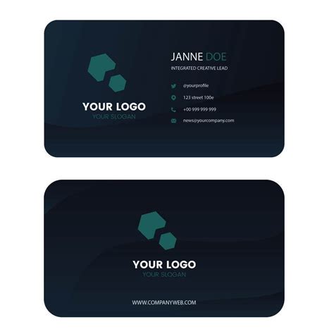 Standard Double-Sided Visiting Card Design - 17/04/2024 23:44 EDT ...