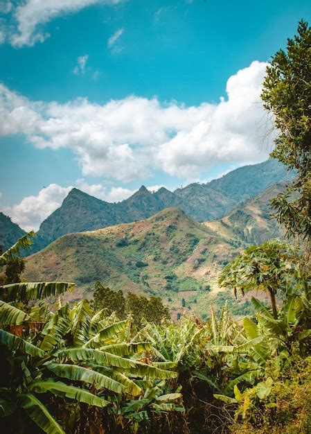 Scenic view of uluguru mountains during the day | Premium Photo