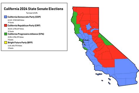 2024 California State Senate Elections. Multiparty California (at a state level) Scenario : r ...
