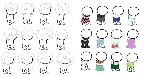 Homestuck Sprite Bases: clothes and hair by caecii on DeviantArt