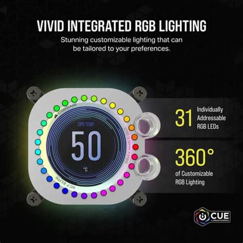 Buy CORSAIR iCUE XC7 RGB ELITE LCD White CPU Water Block | Mdcomputers.in