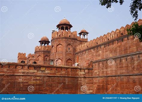 Architecture of Red Fort in New Delhi, India Stock Image - Image of ...