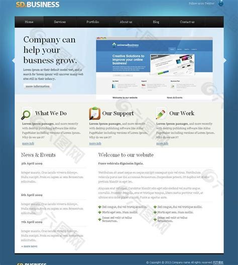 IT电脑企业网站HTML模板网页UI素材免费下载(图片编号:1297035)-六图网