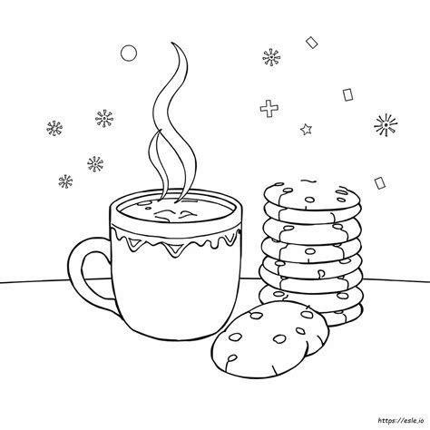 Hot Cocoa Coloring Pages