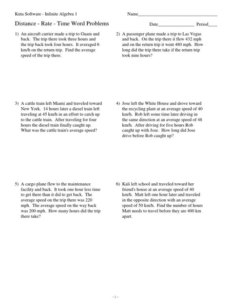 Image result for Distance Rate Time Word Problems