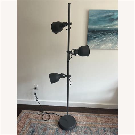 IKEA HEKTAR Floor Lamp 3spt+LED Bulb Dark Gray - AptDeco