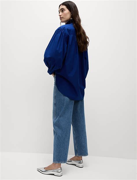 Buy Pure Cotton Oversized Shirt at Marks & Spencer