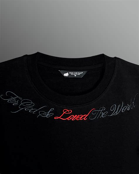 Lost Scriptures Black Embroidery T-Shirt