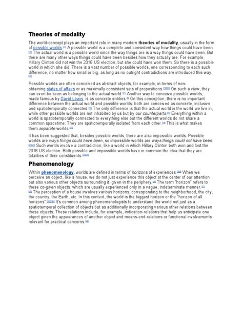 Theories of Modality: Possible Worlds | PDF | Modal Logic | Phenomenology (Philosophy)