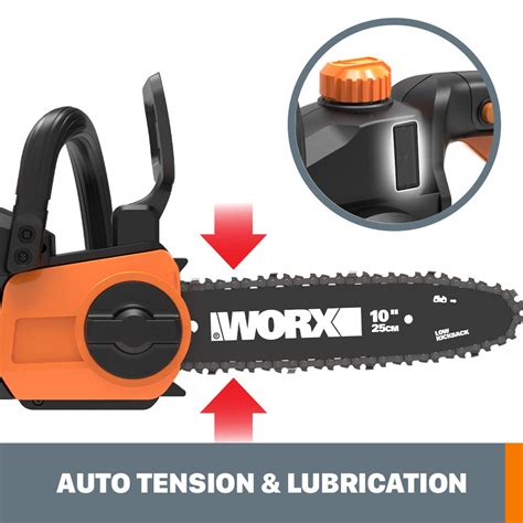 Worx WG323 20V Power Share 10" Cordless Pole/Chain Saw with Auto ...