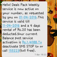 Vodafone India — Automatic activation of pack and deducting money