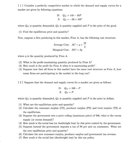 Perfectly Competitive Market Problem Solved 的图像结果