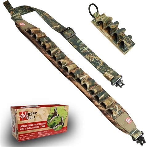 Underalert Shotgun Sling 12 Gauge with 15 Shell Holders, Comfortable ...