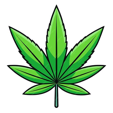 Marijuana Leaf Clipart in Cartoon Style Fun and Bold Vector ...