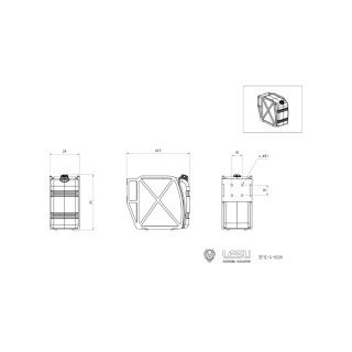 scm-modellbau - Lesu Adblue Tank Kunststoff Tamiya LKW 1:14 Volvo FH1 ...