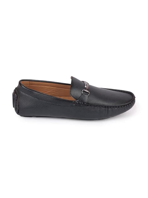 Shop Men Blue Hand Stitched Horsebit Buckle Loafer and Moccasin Driving ...