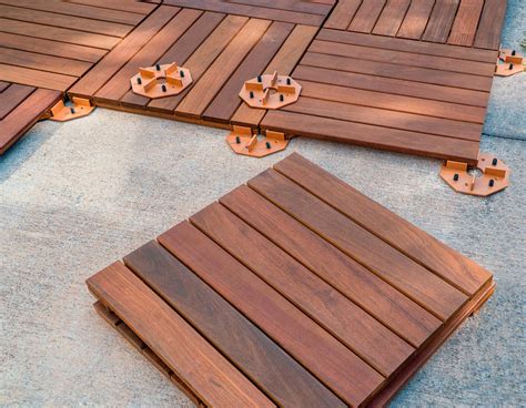 Tiles made of hardwood or composite strips can make over a slab for as ...