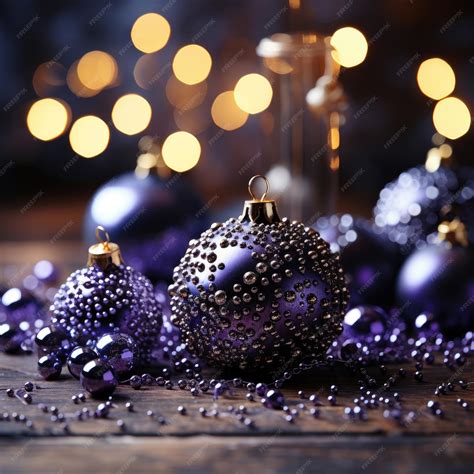 Premium AI Image | A christmas background made of violet with black as ...