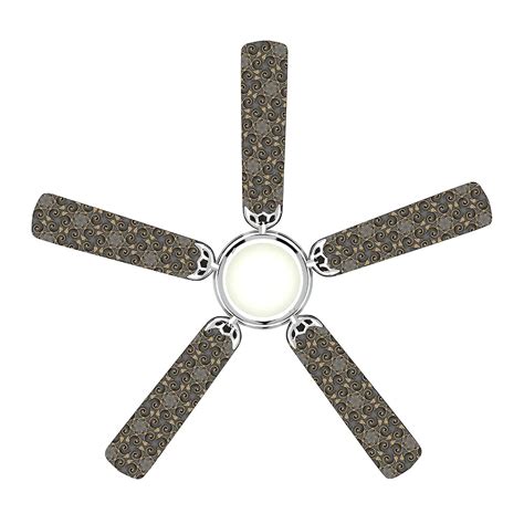 woopme Ancient Pattern Ceiling Or Roof Fan Blade Stickers for Living ...