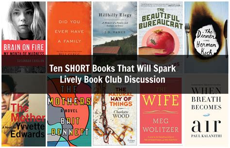 Ten SHORT Books That Will Spark Lively Book Club Discussion - Sarah's ...