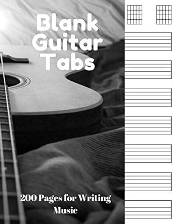 Buy Blank Guitar Tabs: 200 Pages of Guitar Tabs with Six 6-line Staves ...