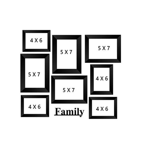 Memory Wall Collage Photo Frame - Set of 8 Photo Frames for 4 Photos of ...