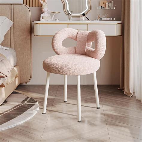 gihusrzx Vanity Chair Stool with Bowknot Backrest Living Room Women ...