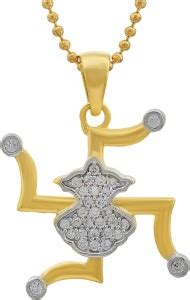 memoir Gold Plated Swastik with CZ Studded Mangal Kalash, Fashion ...