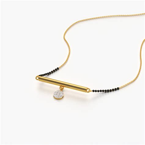 Modern Sleek Bar Mangalsutra for Office Wear in 18K Gold Vermeil