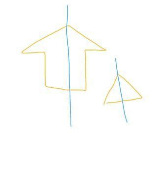 give examples of two geometrical figures which has one line of symmetry ...