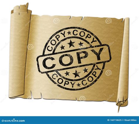 Copy Stamp Meaning Duplicate or Replicate a Likeness - 3d Illustration ...