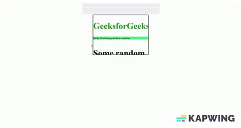 HTML Position Sticky 的图像结果