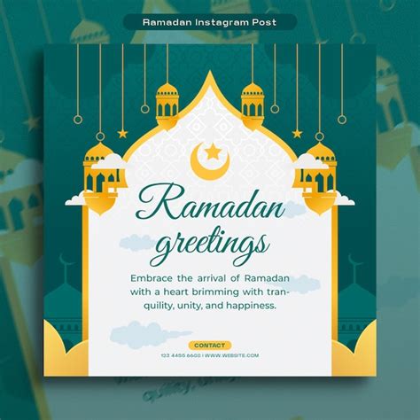 Ramadan Kareem Greeting Post Banner Ilustração Design Template | Vetor ...