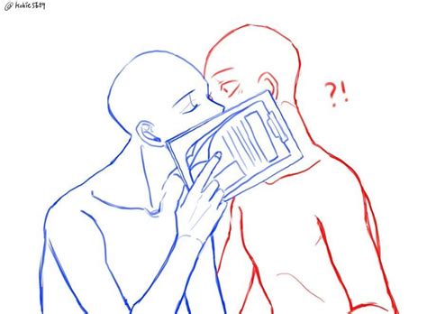 couple kissing drawing base
