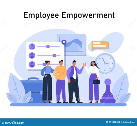 Employee Empowerment Concept. Flat Vector Illustration. Stock Illustration - Illustration of ...