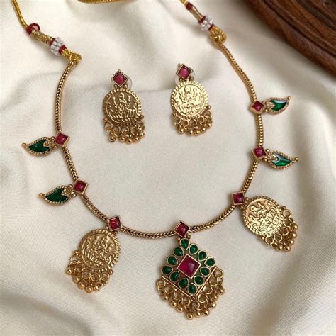 Gold-Toned Mango Lakshmi Necklace 1201 – URVASI LADIES NOVELTIES