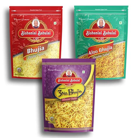 Bishanlal Babulal | 3No. Bhujia, Bikaneri Aloo Bhujia & Bikaneri Bhujia ...