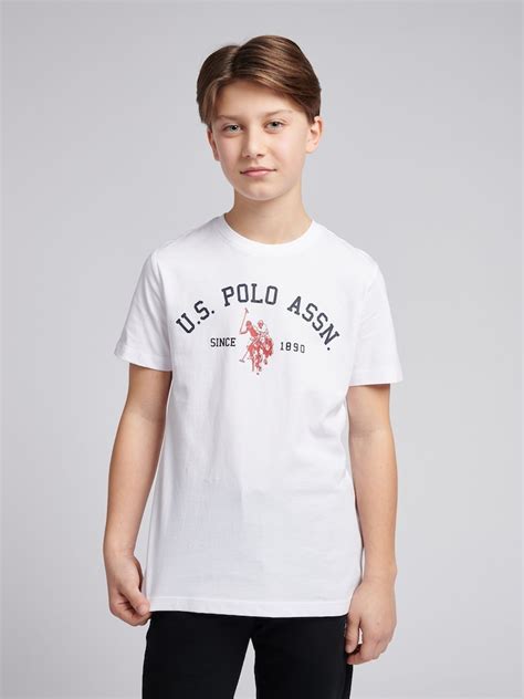 Buy U.S. Polo Assn. White Signature Arch Print T-Shirt from Next India
