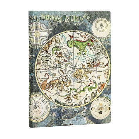 Celestial Planisphere Midi Unlined Softcover Flexi Journal ...