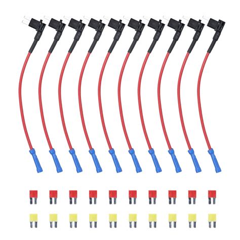 RECOIL 10 Pack 12V Car Add-A-Circuit Fuse Tap Adapter with 10pcs 10A ...