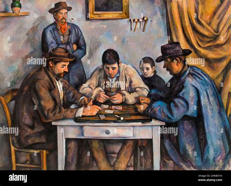 The Card Players, painting by Paul Cezanne, 1890-1892 Stock Photo - Alamy