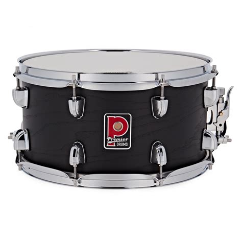 Premier Artist 13" x 7" Snare Drum, Black Ash Satin na Gear4Music.com